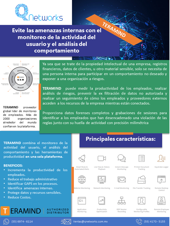 QNetworksMX's tweet photo. La seguridad de los datos es más importante que nunca. La creación de un plan para prevenir ciberamenazas y proteger los datos garantizará que las empresas puedan controlar su entorno de datos. Preguntamos cómo. #ciberamenazas #proteccióndedatos #Teramind https://t.co/k9bnoq4JWE