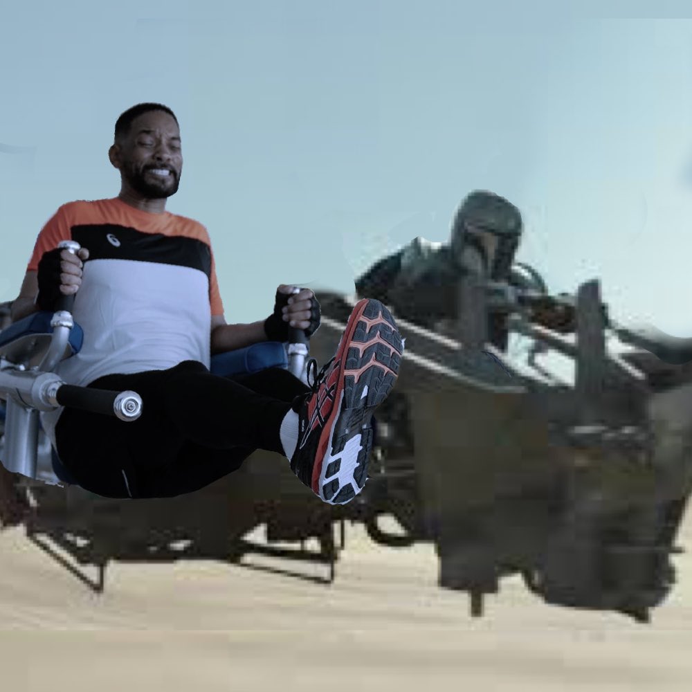 I  jumped on the #meme #WillSmith train &amp; made this. #TheMandalorian #StarWars