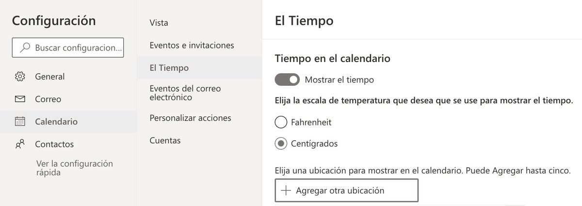 Daiwerf's tweet photo. Me encontré esta perla configurando mi calendario en Outlook. Amigos de @RAEinforma le pueden comunicar a @MSFTColombia @MicrosoftLatam @microsoft que los grados centígrados están obsoletos. ✌️ https://t.co/OVuUG1b4cG