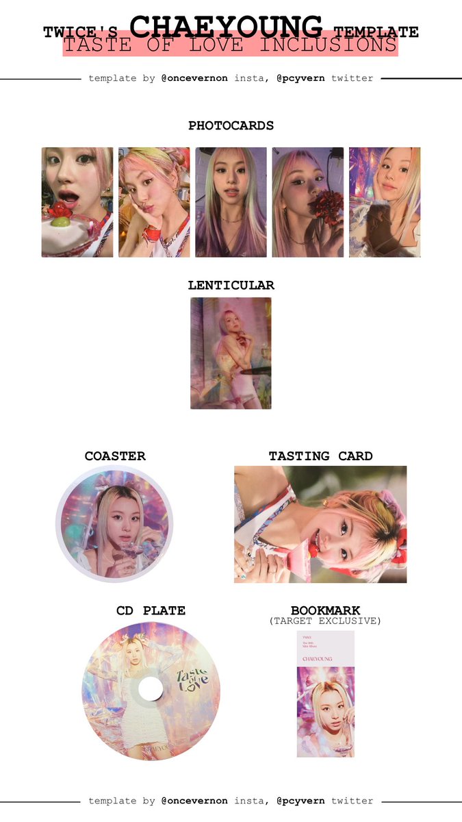 Bella I Made A Full Template With All Taste Of Love Photocards And Lenticulars And Then Made Individual Ot9 Templates For Each Set All Pc Versions On T Co Qokqvt5wrs In Twice