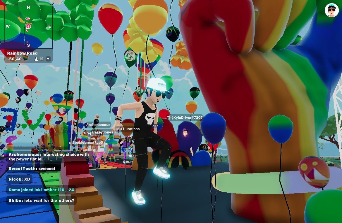 Dreameaterism's tweet photo. The floats are craz, so many people out here showing support! :o #DCLPride
@decentraland @metazooxyz
#loveislove #pride #mana #Decentraland #DCL https://t.co/LrIoeUSrOk