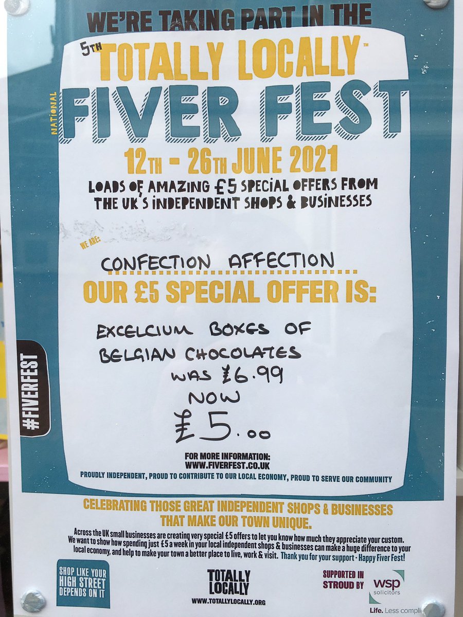 We have a yummy @FiverFestStroud  offer for you! A box of scrummy Belgian chocolates for just £5! 🍫😋 
Buy it and we’ll stamp your Bee Stroud Bee Local card too - because it’s a Bee Bargain!! 🐝💛
#BeeStroud #StroudFiverFest #Stroud #FiverFest @1totallylocally