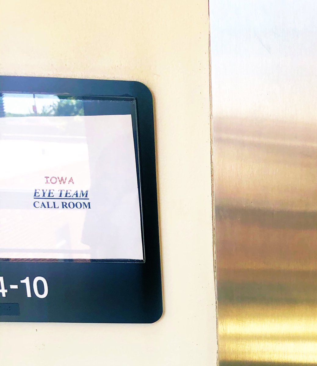ea_parker50's tweet photo. @DGlaucomflecken I journeyed into the hospital depths to find the med student call room, and saw that we are back hallway neighbors with the βEye Teamβ. Does that imply something about how often Ophtho sleeps in-house for call..? #iowamed #medtwitter https://t.co/rA5YdPOzji