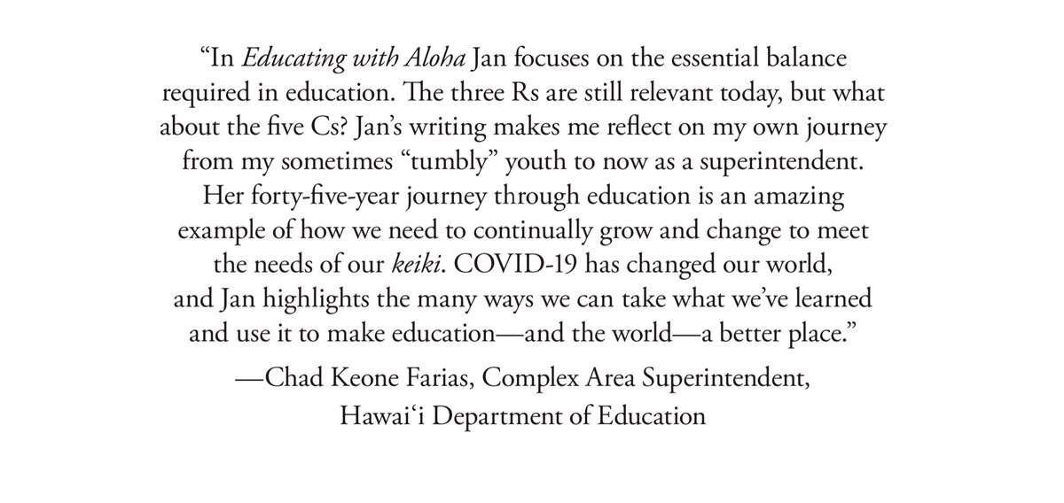 I am excited to share that “Educating with Aloha: Reflections from the Heart on Teaching and Learning” will be available for purchase later this summer. Thank you to @dintersmith @PeterMDeWitt <a href="/joshreppun/">Josh Reppun</a> <a href="/CASKeone/">Chad Keone Farias</a> <a href="/KaneoheEl/">Derek Minakami, NBCT</a> &amp; <a href="/crispblleader/">Cris Waldfogel</a> for these wonderful testimonials!