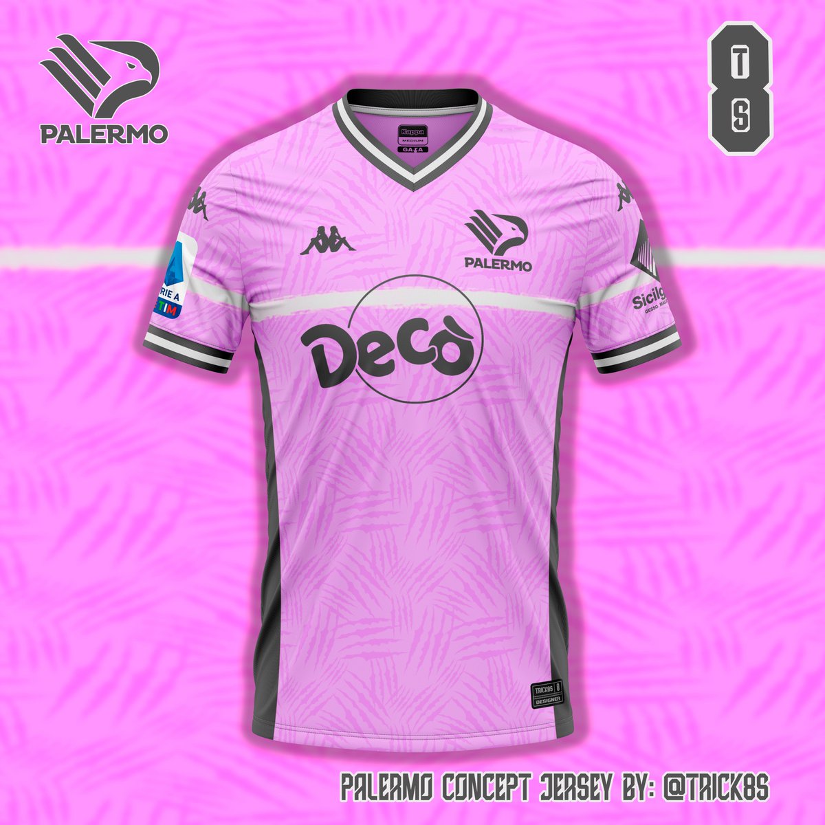 Trick8s on X: PALERMO #PalermoFC Remake Concept Kit @officialpes DOWNLOAD:   Made with @PESMasterSite Kitcreator 2.0  #eFootballPES2021 #kitmaker #kit #Concept #conceptkit #Kappa #conceptjersey  #design #Palermo #football