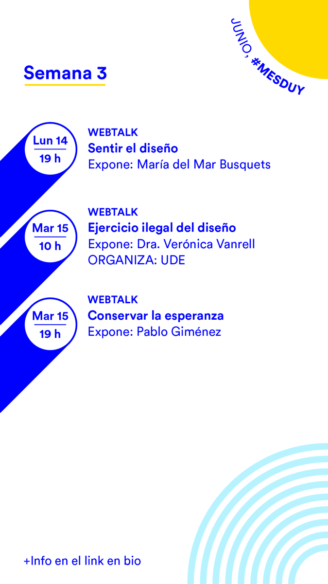 CDU_uruguay's tweet photo. ¿Ya viste todo lo que tenemos la próxima semana en el #MesDUy?
📝Mirá la agenda completa: https://t.co/qUIwmco7KB https://t.co/Rjpk7atySK