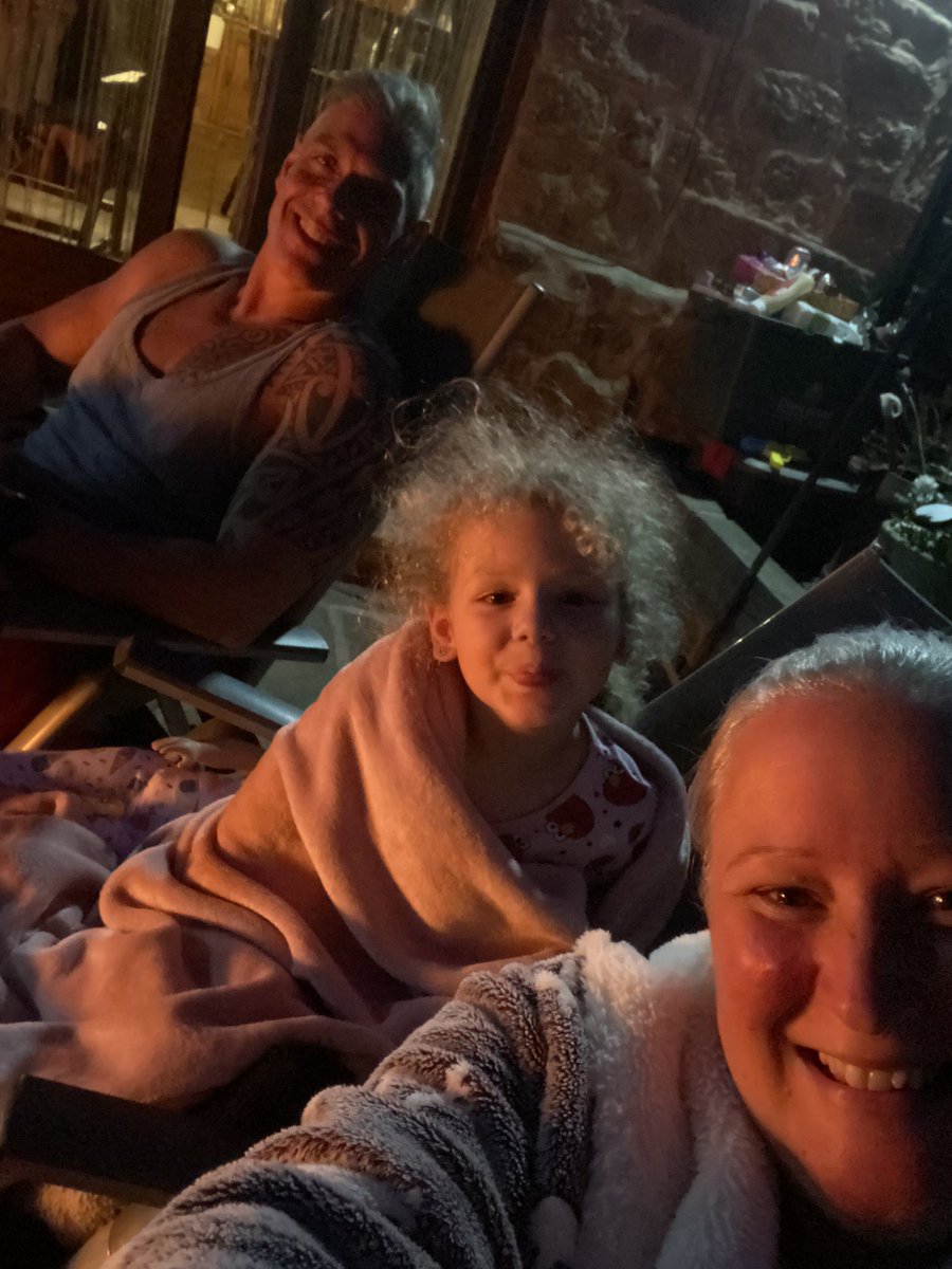 KirstyMedcalf's tweet photo. Family time by the fire enjoying our garden! It’s been a long time coming #familyfun #ginhelps https://t.co/s13RcUkDMR