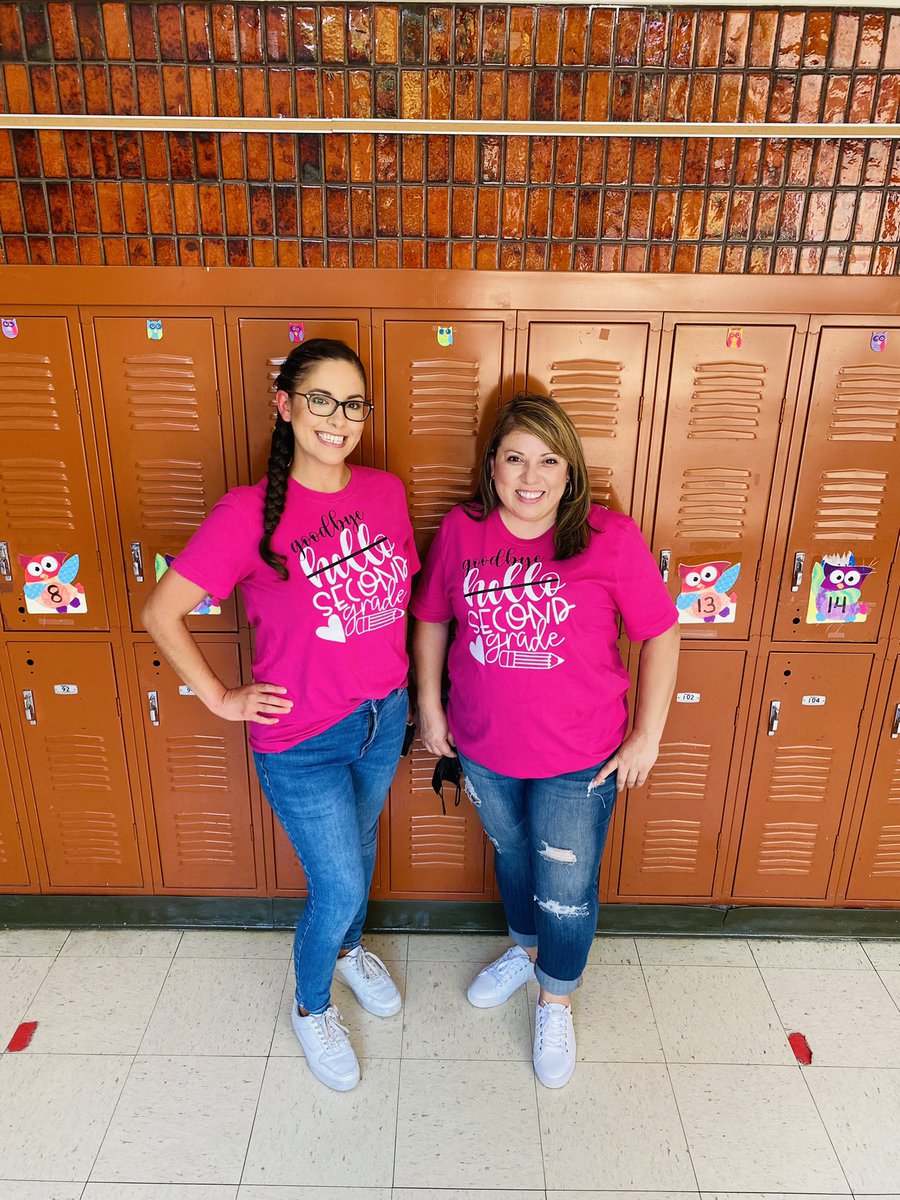 GlenCoveElem's tweet photo. This Dynamic Duo #BriMo bids farewell to their #ThisisSecondGrade students and also their grade level.  They are on their way to a new adventure in #ThisisFirstGrade so watch out, here we come!  Goodbye 2nd grade and hello, hello 1st grade @YsletaISD #KeepShining 🌟💕🌟💕🌟 https://t.co/5RepbLULvs
