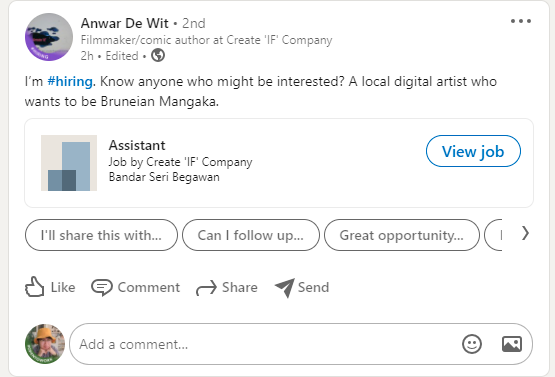 ibrahimyussop's tweet photo. PSA: looks like this guy has unfortunately returned via linkedin. please avoid working with this person / company! they have multiple harassment allegations and has failed to pay/compensate multiple artists who have worked under them https://t.co/7PA65jV3j8