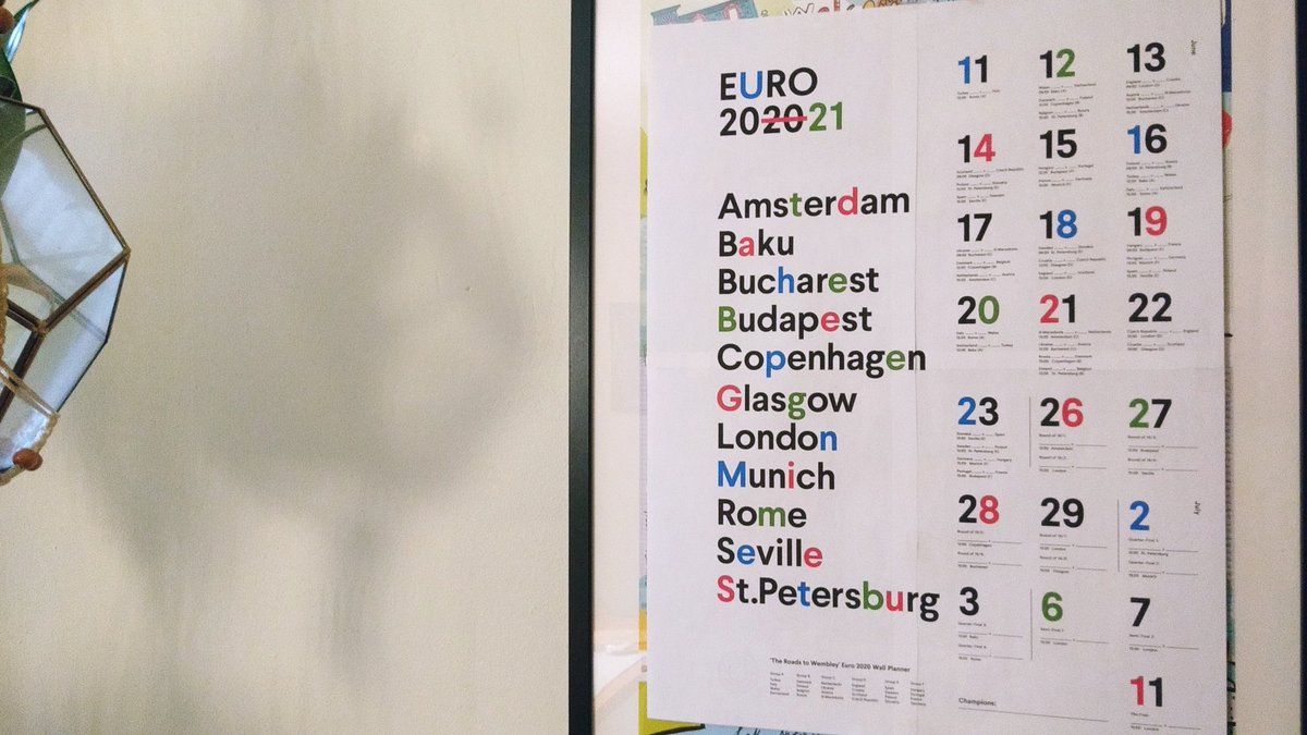Day 1. #EURO2020 

Shout to Patterns of Play on the case with this great #wallchart design.