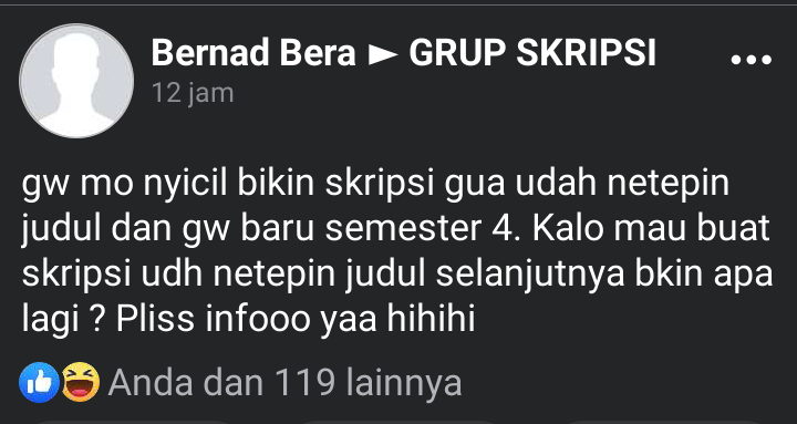 Gus yang semester 6 be like:🗿