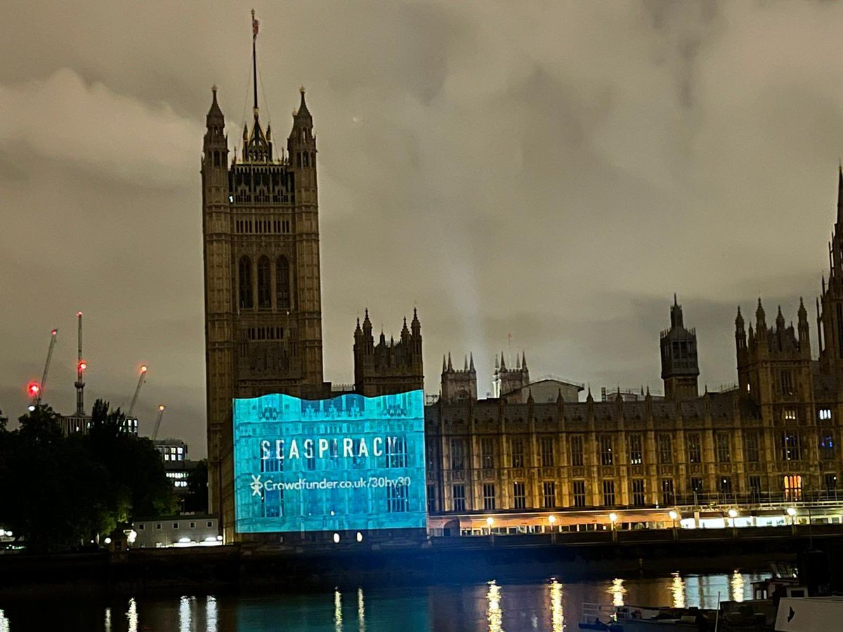 We just lit up the Houses of Parliament!

#seaspiracy #30by30