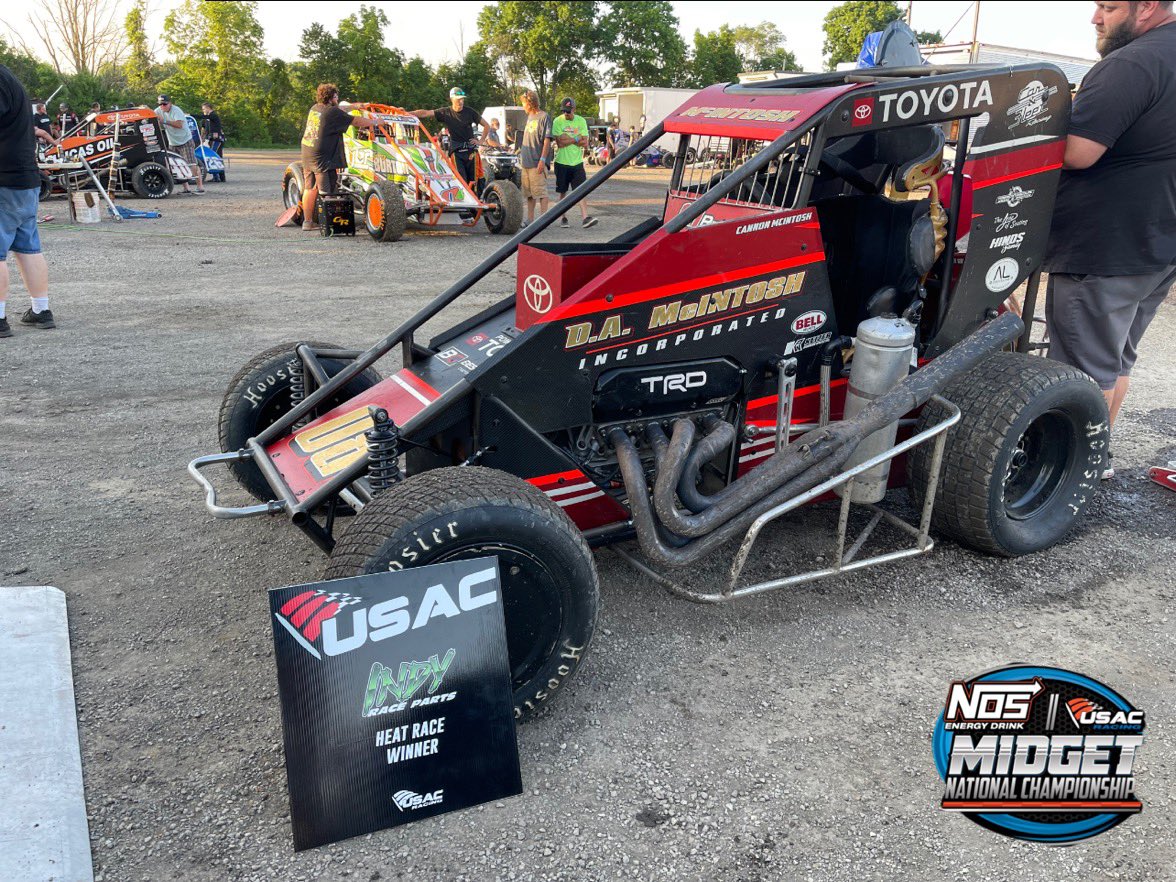 USACNation's tweet photo. Gas City never disappoints! Heat races are in the books for the penultimate round of #IMW21. These are the winners:

@SimpsonRacing Heat 1 // Justin Grant
@csishocks Heat 2 // Kaylee Bryson
Indy Metal Finishing Heat 3 // Trey Gropp
@indyraceparts Heat 4 // Cannon McIntosh https://t.co/l1NP4pB64F