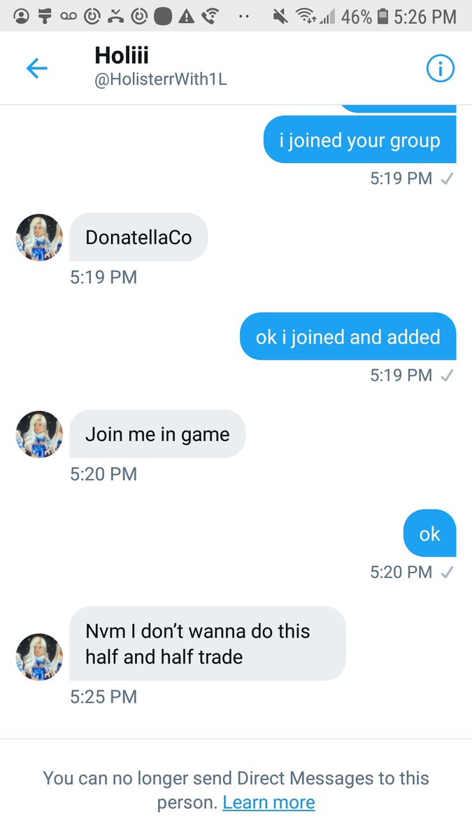 sydnxy_rh's tweet photo. She scammed me for 30k diamonds
Please report her account #royalehigh #royalehighscammer #scam #royalehighscam #rhscammer #royalehightrades #rhteaspill #royalehighcrosstrades #rhscam #royalehightrade https://t.co/4FK7r2OeRy