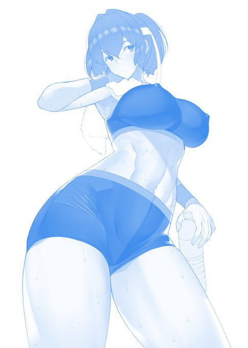 スポーツウェア👙伊勢rkgk(Skebご依頼 本日の進捗、着色～基本陰 #艦これ #skebご依頼 #今日のらくがき 