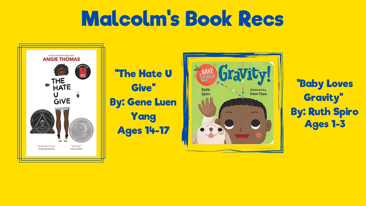 It must be Friday Night because we've got #BookRecs from Malcolm.  Happy #READCamp #FridayNightReads

We've got 