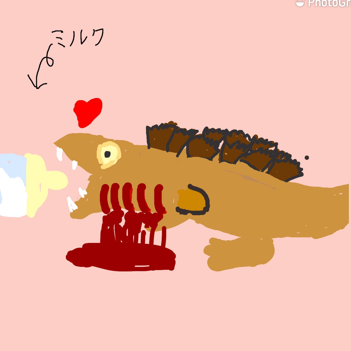 チュウチュウ島 フォールガイズ シンゴジラの第二形体の蒲田くんのイラスト 可愛い イラスト シンゴジラ