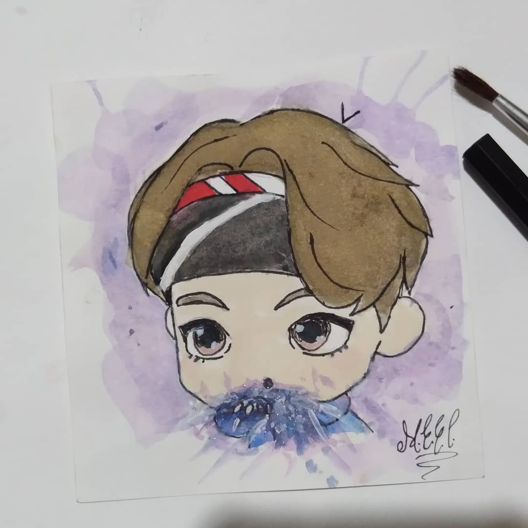 ArtMeec's tweet photo. KIM TAEYUNG 
#btsfesta #btsfesta2021 #kpopfanart  #btsfanart #army #kpop #aguarela #desenhoamão #tinytan #arte #desenhos #BTSxEntel #v #armyday #armyday2021 #BTS https://t.co/0MTYnk3OCc