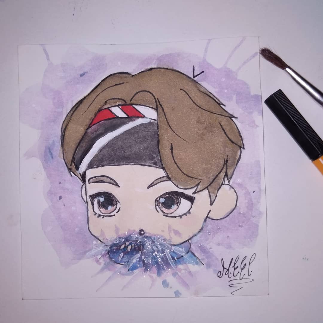 ArtMeec's tweet photo. KIM TAEYUNG 
#btsfesta #btsfesta2021 #kpopfanart  #btsfanart #army #kpop #aguarela #desenhoamão #tinytan #arte #desenhos #BTSxEntel #v #armyday #armyday2021 #BTS https://t.co/0MTYnk3OCc