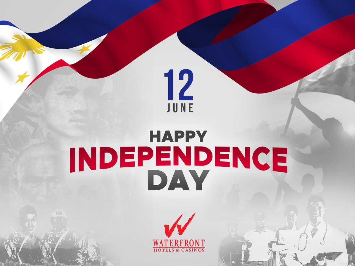 WaterfrontMNL's tweet photo. Happy Independence Day to all our fellow Filipinos!

Celebrate our nation's 123rd anniversary of the proclamation of our Independence from Spain and take this time to remember those who fought and died for our freedom. #WaterfrontHotels #WaterfrontManila #IndependenceDayPH https://t.co/wTQ3M8OMSX