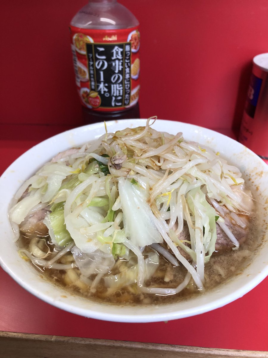つよし 今日の朝ご飯 ラーメン二郎 三田本店 小ラーメン 麺半分 野菜少な目 カラメ 今日はライトな感じ 総師麺上げ 美味しかったです ご馳走さまでした