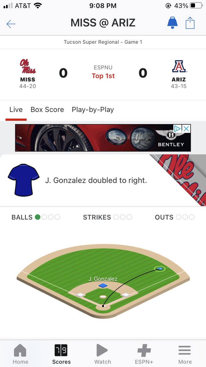 molls_gianna's tweet photo. Sooo the women’s college World Series championship game gets a line score and the men’s super regional gets a full gamecast, box score and play by play. I love the sports world and there are a lot of good things happening but let’s be better https://t.co/vQfPNCXssB