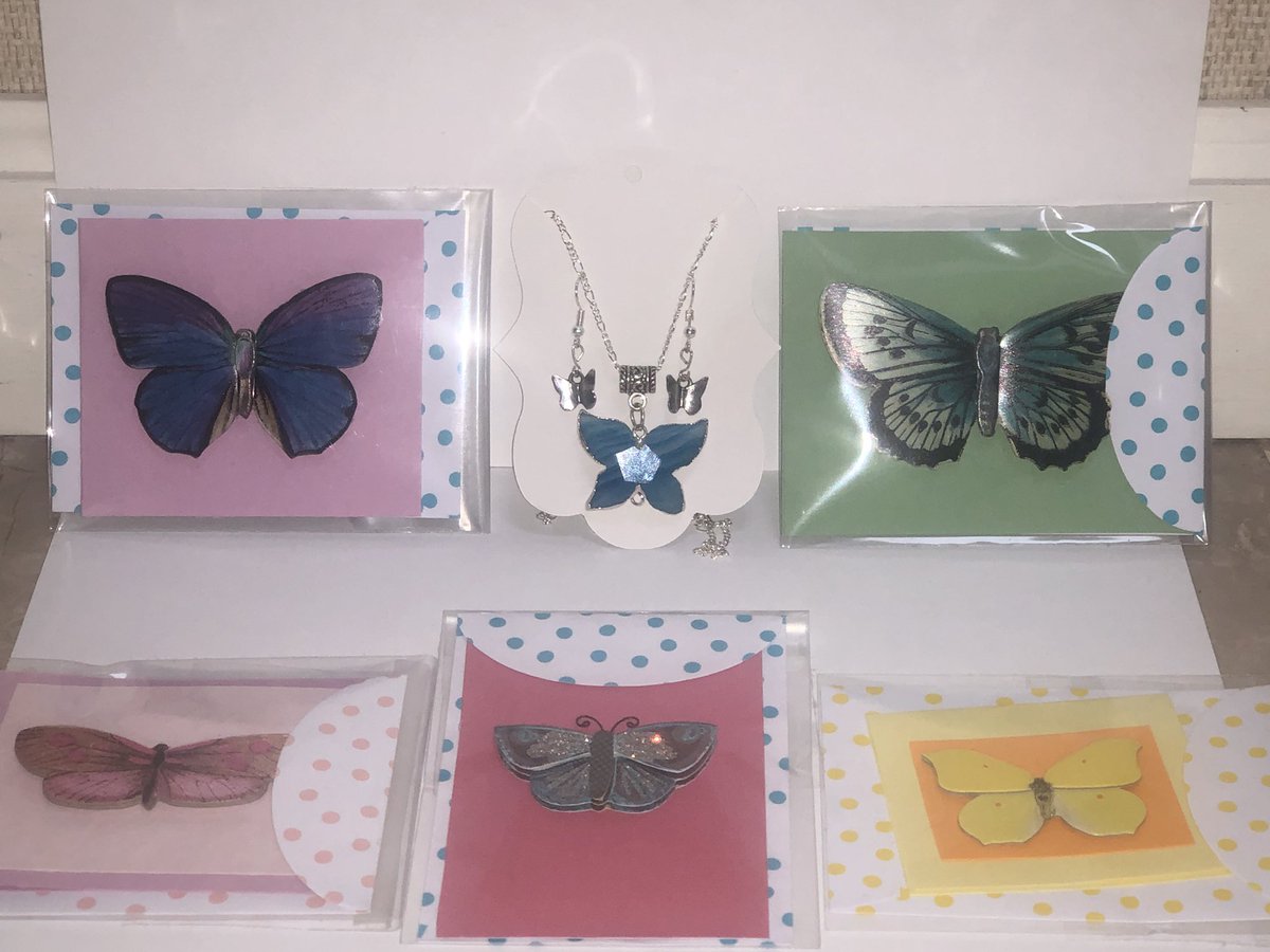 Wings of Hope Inspirational Cards and Jewelry Set! #jewelry #jewelryaddict #inspirational #cards #butterflyearrings #butterflynecklace