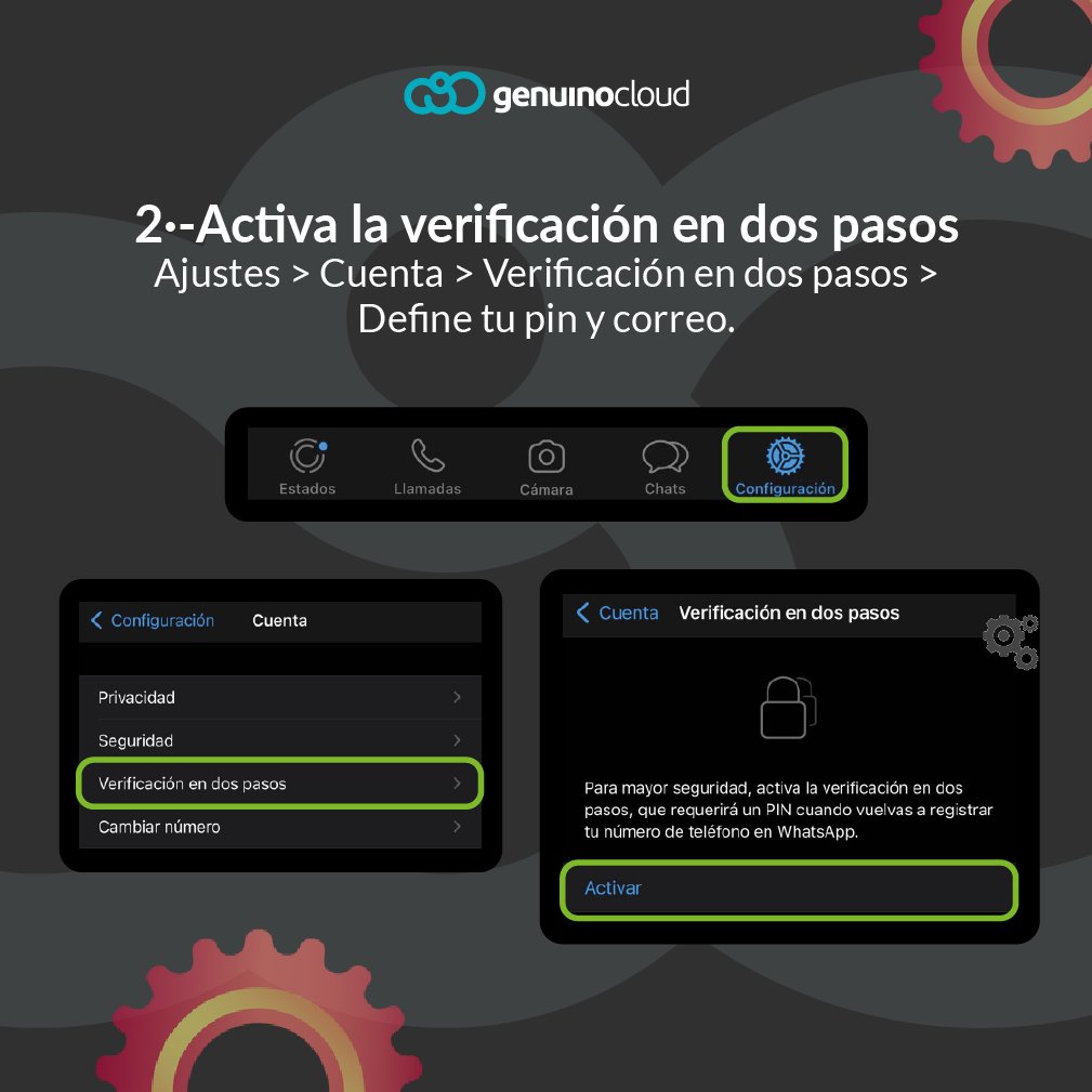 genuinocloud's tweet photo. ¿Eres de los tienen su vida en Whatsapp? 📱 Estos 3 consejos te ayudarán a hacer más segura toda tu información en esta APP ante cualquier ataque ⚔️. https://t.co/R4GEV6420z