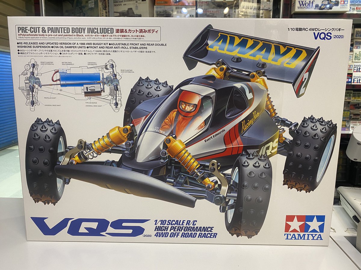 Uzivatel まんだらけ小車輪 Na Twitteru タミヤ 1 10 電動rc 4wdレーシングバギー Vqs 入荷しました 19年に発売された タミヤの技術を結集しビッグレース参戦も視野に入れて開発された4wdレーシングバギー電動ラジオコントロールバギーの復刻 改良版