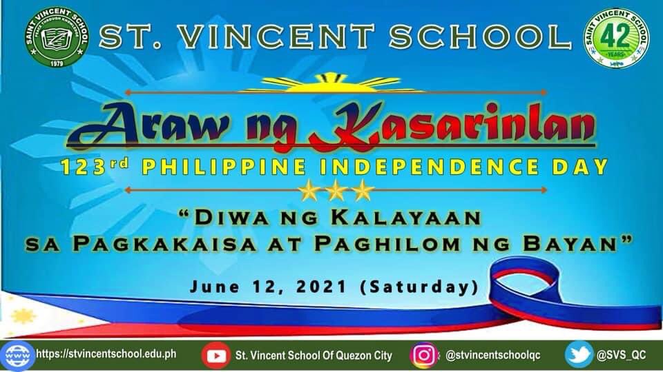 St Vincent School 123rd Philippine Independence Day T Co Mhwl9wgkwo Twitter