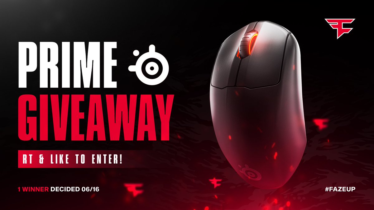 ExplosiveGyro's tweet photo. 🚨 STEELSERIES GIVEAWAY 🚨
LETS GOOOO 

GIVING AWAY A STEELSERIES PRIME WIRELESS GAMING MOUSE!

WINNER WILL BE DECIDED 6/16 11:59pm EST. 

To Enter: 
🔄 Retweet 🔄
❤️ Like ❤️

You should also follow @ExplosiveGyro and @SteelSeries 

Goooooood Luuuck! https://t.co/hmUxFBaAJX