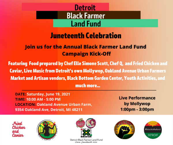 blackbottombad's tweet photo. #Juneteenthcelebration ‼️
There will be #foodanddrinks #dealsonplants a  #livemusicperformance tons of #marketvendors #kidsactivities and so much more‼️ #2021summer #MollyWop #oaklandavenueurbanfarm #dbfsn #blacktothelanddetroit #detroitblackfarmerlandfund #friedchickenandcaviar https://t.co/YkDF2WLkxi