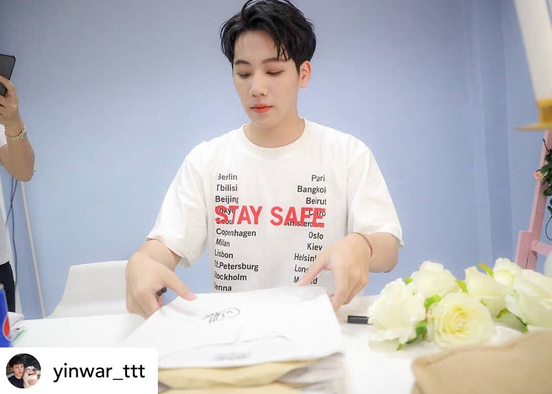 adistudios_'s tweet photo. Repost @warwanarat Wearing @adistudios_  X  @labhommes Stay safe T-Shirt 

Fabric : 100% Cotton
Price : 990฿

Order  please contact us via Line @ adistudios ,DM
and https://t.co/XjMcZsbVNM

#warwanarat #yinyin_anw #yinwar https://t.co/v1PtsGmFBa