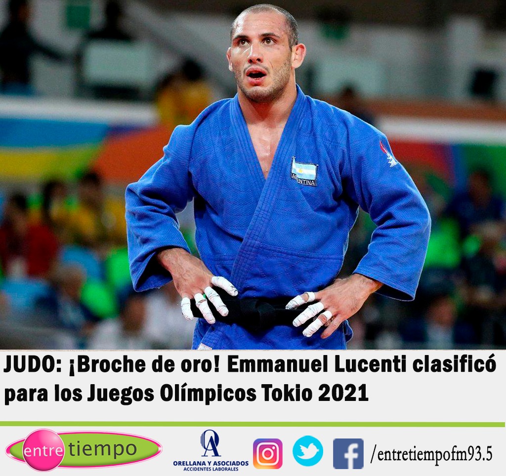 entretiempofm93's tweet photo. #Judo 🤼‍♂️ @EmmanuelLucenti consiguió su plaza para los Juegos Olímpicos de Tokio 2021 al ubicarse 46 en el ránking mundial 🥋👏
Es la cuarta vez que el judoca tucumano de 36 años representa al país en las olimpiadas 

#JuegosOlimpicos #Deportes #Tucuman #Judo https://t.co/ifWMlPkGQf