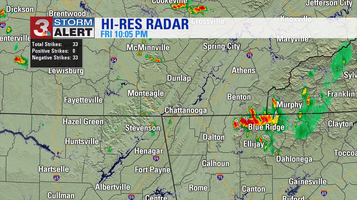 Strong thunderstorms are moving through the Blue Ridge mountains of North GA.  Gusty winds, heavy rain and small will be possible.  The latest forecast for this weekend is coming up at 11 pm. Paul Barys