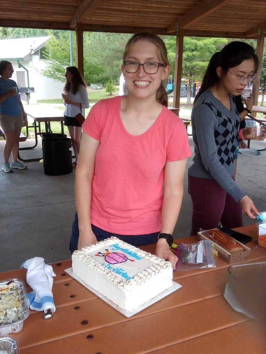 Congratulations to Dr. Carolyn Hartley for a phenomenal thesis defense today! Carolyn has helped advance our understanding of quantum dot surfaces through careful redox reactions. Second to the great science was getting to hear a real non-zoom round of applause!