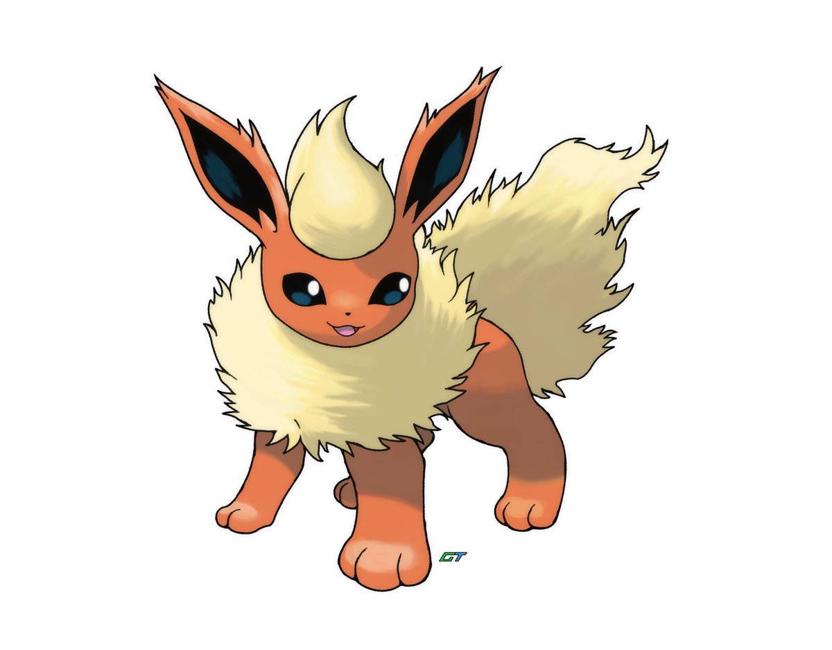 My artwork #flareon, the fire type #eeveelution🔥 #pokemon, image size:1200x938