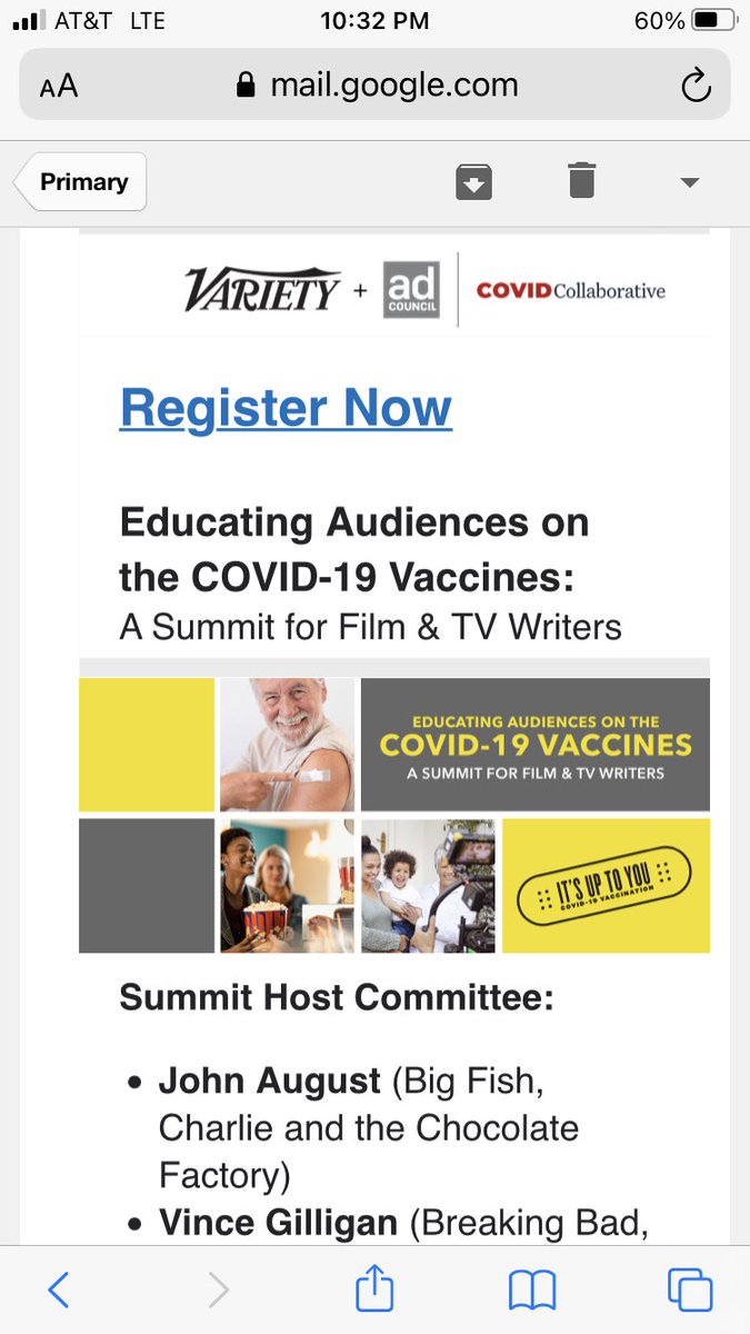 AlexBerenson's tweet image. Vaccine propaganda! Coming to a theater or flat-screen near you.

You know who’s not getting vaccinated? John Wells. (Not Saul Berenson, I mean Ellis Shafer, either.)