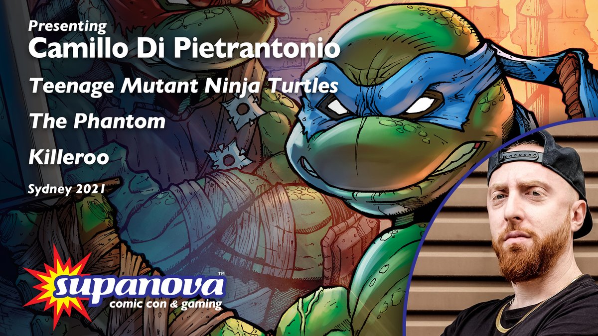 SupanovaExpo's tweet photo. Our second Hero in a Halfshell, @cam_illo88, is en route exclusively to Supanova in Sydney!

Camillo's art has featured in IDW's Teenage Mutant Ninja Turtles, as well as in The Phantom and Australia's very own Killeroo! More info: https://t.co/Ei3CkFPLtk https://t.co/vL1Mucup1l