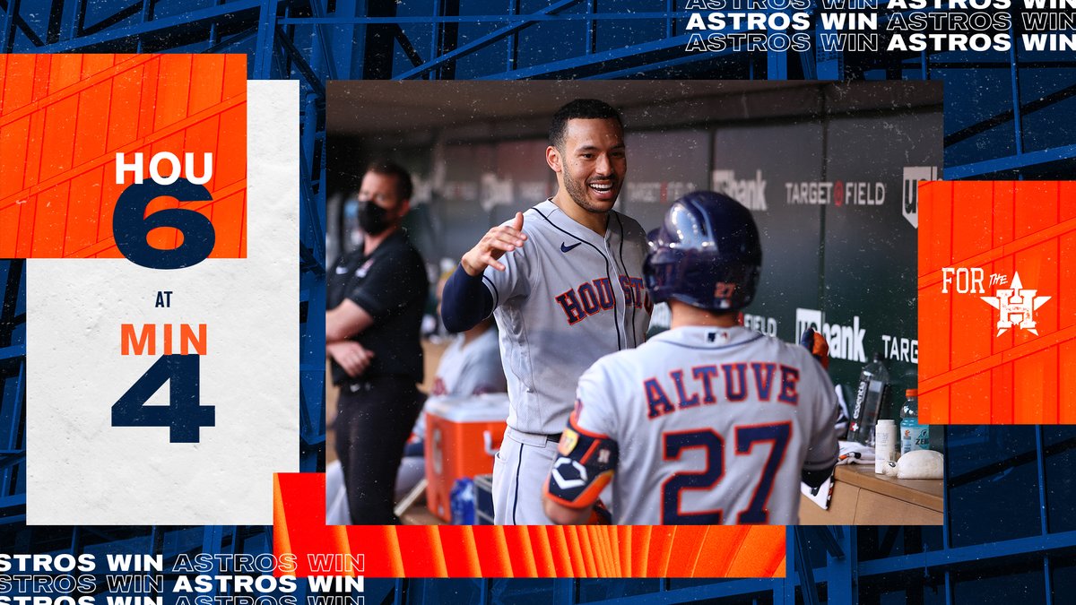 astros's tweet photo. Starting off the series with a W! 🤘

#ForTheH https://t.co/JlIBc41I5y