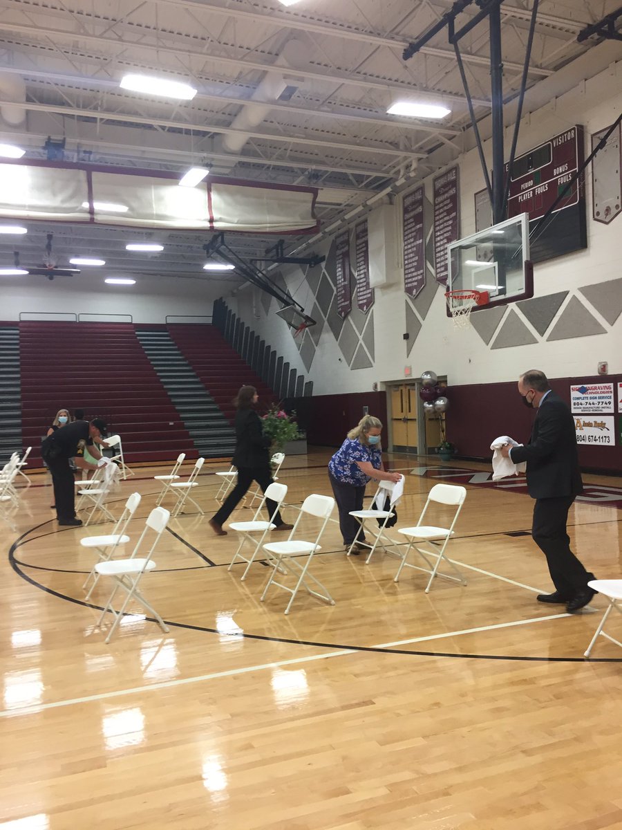 BethJClark4's tweet photo. And shoutout to our TD staff and community! They stepped up in every single way! I heard a dad was carrying in 7 chairs at a time to help move the chairs from the stadium to the gym❤️@GoTDKnights https://t.co/jIGRN8GRB4