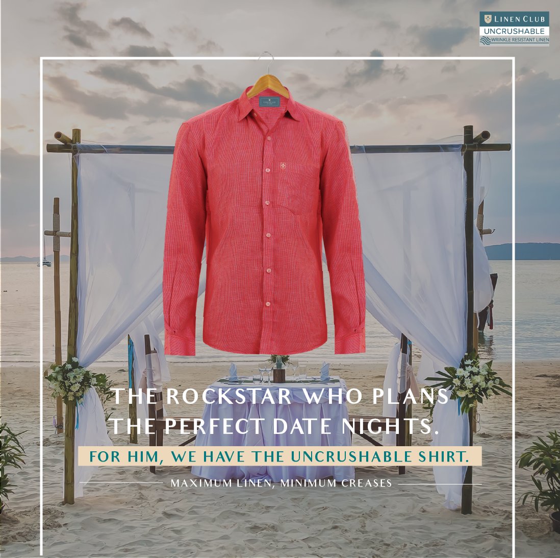 LinenClub's tweet photo. First dates need to have creaseless moments. Presenting Linen Club Uncrushable - Wrinkle Resistant Linen, perfect for a memorable date night. Check out the collection in stores now.
#LinenClub #WrinkleResistant #LinenClubUncrushable https://t.co/8gIhgOqzVR