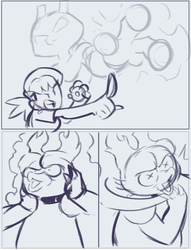 Roughed out some more Pokemon Randomized Nuzlocke comics on stream! 