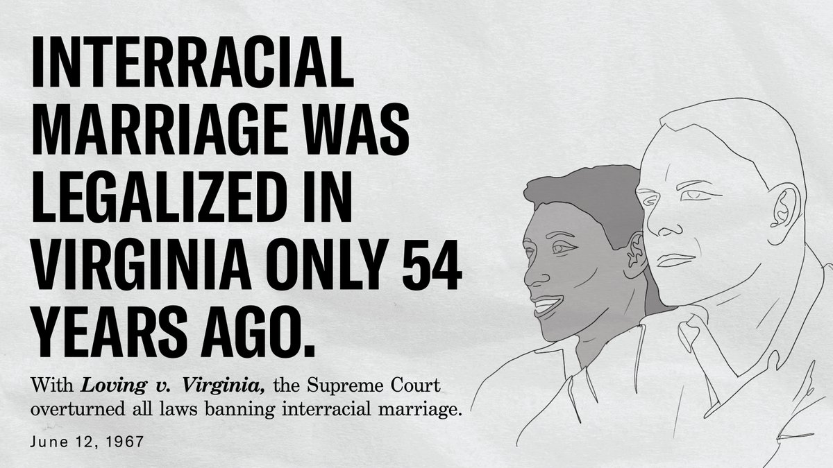 Did you know? Interracial marriage was legalized in Virginia only 54 years ago today. 

Following Loving v. Virginia, all state laws banning interracial marriage in the south fell.

❤️Happy #LovingDay!