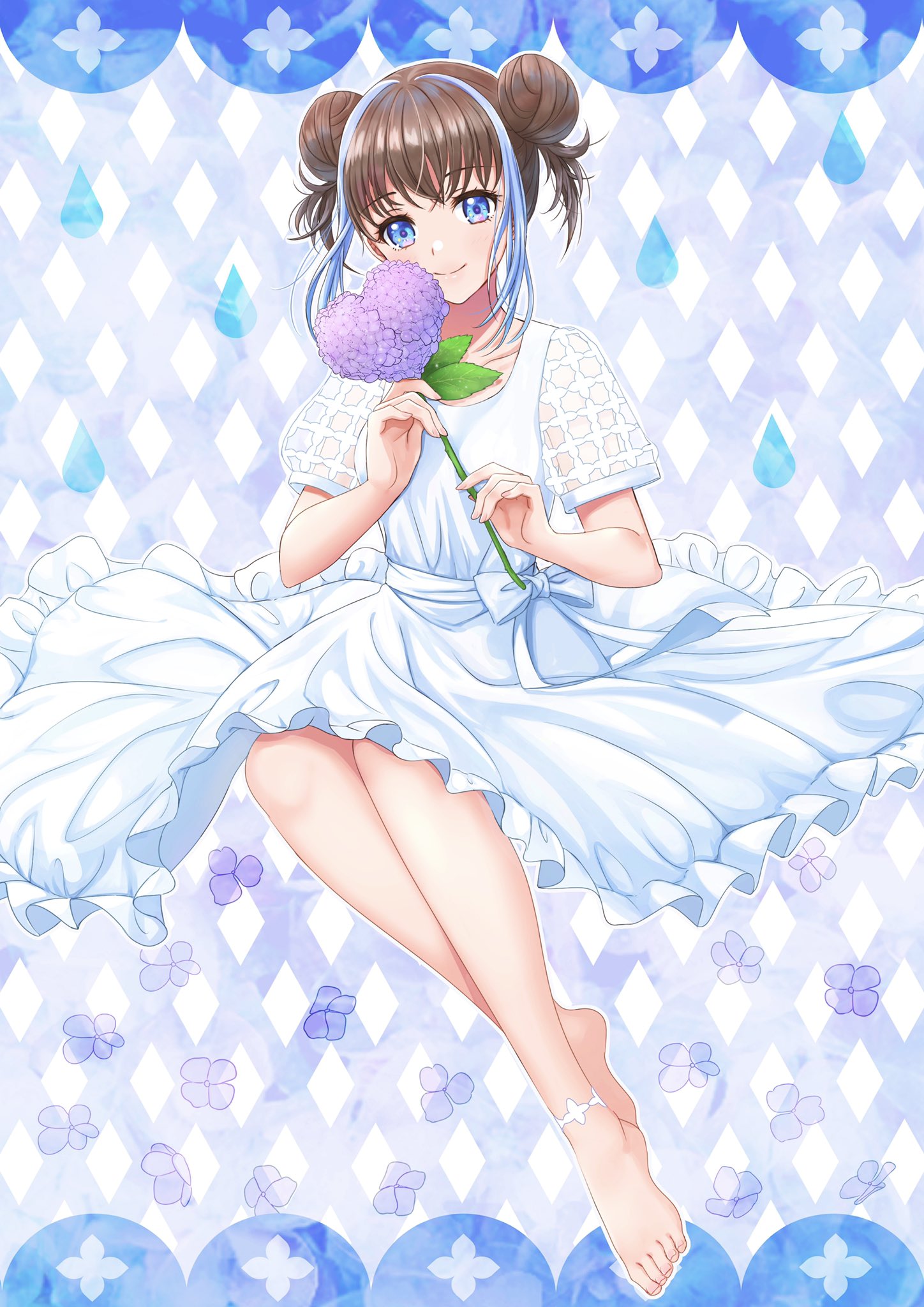 紘ひらり 療養中 雨女ちゃんとハートの紫陽花 イラスト好きと繋がりたい 絵描きさんと繋がりたい 梅雨 女の子の イラストだけで興味を持ってくれる方へ届け T Co Vywdldksvw Twitter