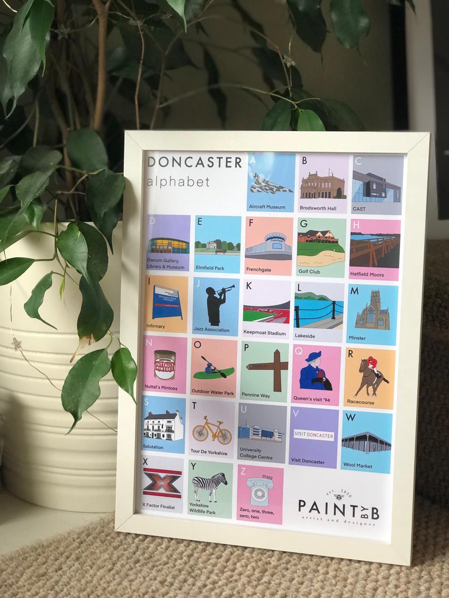 emyr_wyn's tweet photo. Good luck to my wonderful granddaughter @bethanhj98 who is promoting her customised art and design business @paint_by_b, including this excellent Doncaster alphabet, today at the Young Traders Market in @Doncaster_Mkts
Hope all the #YoungTraders have a great day!
@VisitDoncaster https://t.co/e34VVLMUht