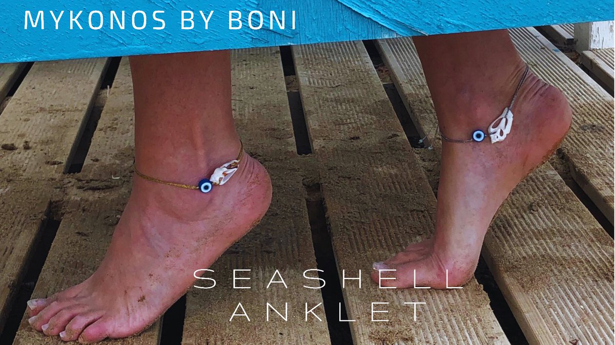 Mykonosbyboni's tweet photo. My new Anklets , boho style with natural seashell and clay evil eye , adjustable with macrame finish soon at my Etsy shop #mykonosbyboni #etsyfinds  #mykonos #anklets  #seashell #EvilEye #handmade #unique @Mykonosbyboni https://t.co/ljE28zbrcV