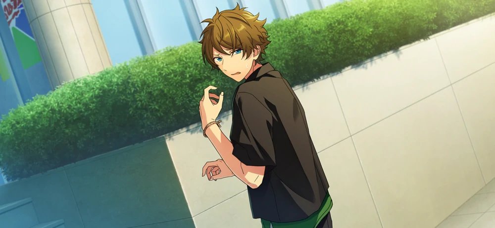 normalassguys's tweet image. today's brown haired guy of the day is midori takamine from ensemble stars! mamma mia look at this cunt
