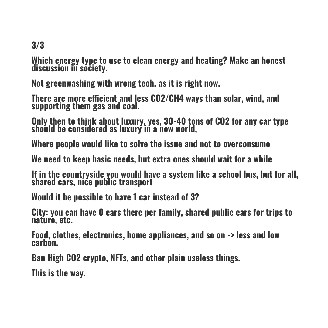 12/Solutions for climate crisis? What we are doing plain wrong? 3/3