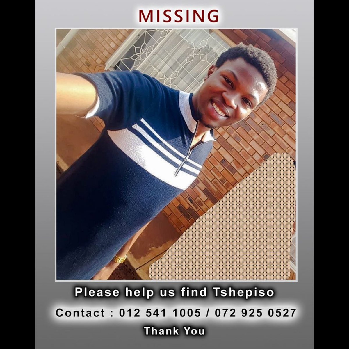 ThandoVR's tweet image. Please continue helping us find my brother.
